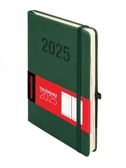 Kalendarz książkowy 2025 dzienny A5 na gumkę zielony Antra Antra