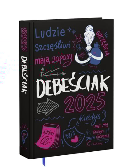 Kalendarz książkowy 2025 dzienny Debeściak Różowy Eurograf