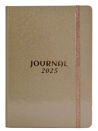 Kalendarz książkowy 2025 tygodniowy 130x184 Journal złoty z gumką Artsezon