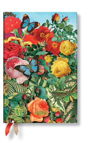 Kalendarz książkowy Paperblanks 2021, Butterfly Garden Mini HOR Paperblanks