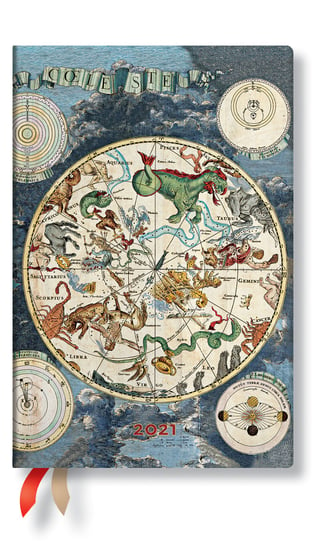 Kalendarz książkowy Paperblanks 2021, Celestial Planisphere Mini Day-at-a-Time Paperblanks