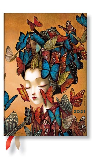 Kalendarz książkowy Paperblanks 2021, Madame Butterfly Mini HOR Paperblanks