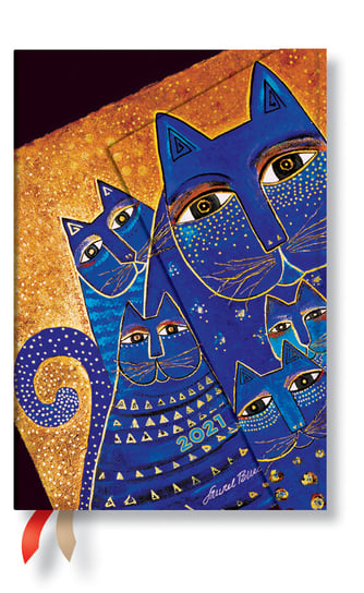 Kalendarz książkowy Paperblanks 2021, Mediterranean Cats Mini HOR Paperblanks