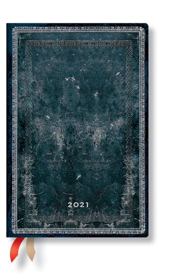Kalendarz książkowy Paperblanks 2021, Midnight Steel Mini HOR Paperblanks