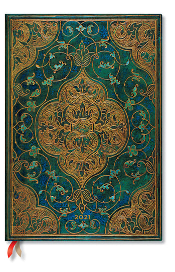 Kalendarz książkowy Paperblanks 2021, Turquoise Chronicles Grande VER Paperblanks