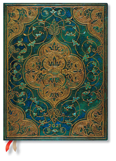 Kalendarz książkowy Paperblanks 2021, Turquoise Chronicles Ultra HOR Paperblanks