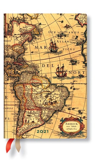Kalendarz książkowy Paperblanks 2021, Western Hemisphere Mini HOR Paperblanks