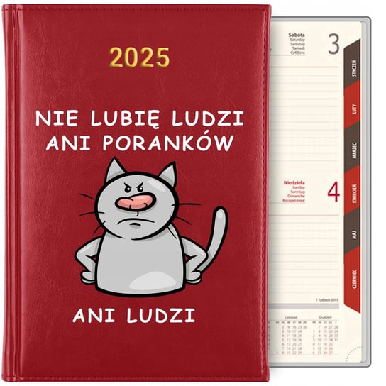 KALENDARZ KSIĄŻKOWY TERMINARZ DZIENNY A5 2025 PLANER KORPO ŚMIESZNE WZORY Inna marka