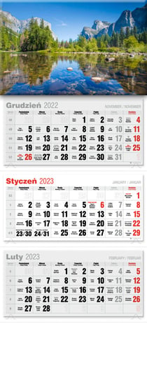 Kalendarz miesięczny, 2023, Lux, Różnokolorowy avanti