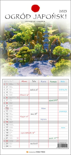 Kalendarz miesięczny, 2023, Ogród japoński Parma Press