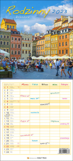 Kalendarz miesięczny, 2023, Rodzinny Parma Press