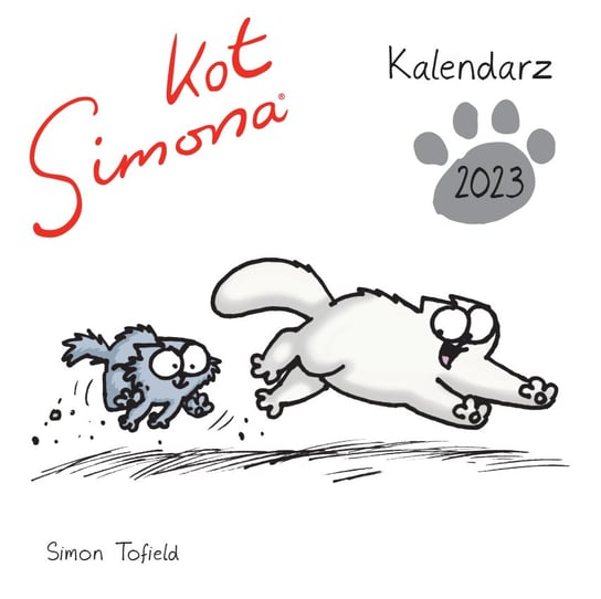 Kalendarz miesięczny, 2023, Ścienny, Kot Simona Eurograf BIS