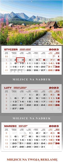 Kalendarz miesięczny, 2023, Trójdzielny Tatry WOKÓŁ NAS