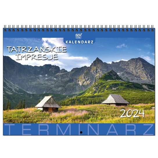 Kalendarz miesięczny, 2024, 29x41 cm, terminarz ścienny, Tatrzańskie Impresje EV-Corp