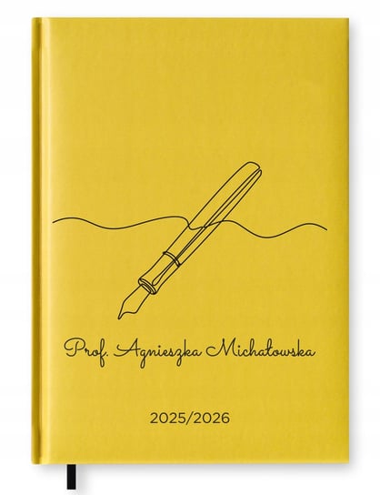 KALENDARZ NAUCZYCIELA Z NADRUKIEM A5 2025/2026 LAGO ŻÓŁTY PERSONALIZACJA Inna marka