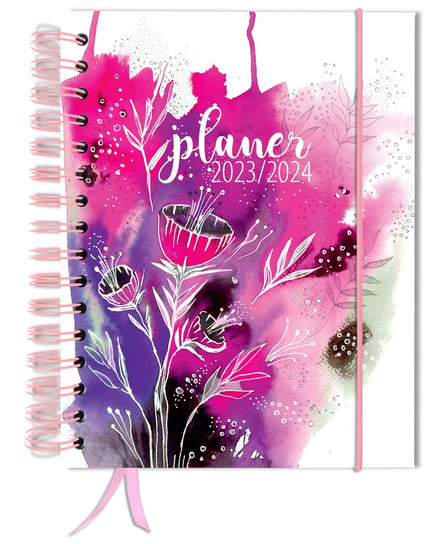 Kalendarz planer książkowy 2023/2024 dzienny B5 TaDaPlanner biznesowy różowy TADAPLANNER