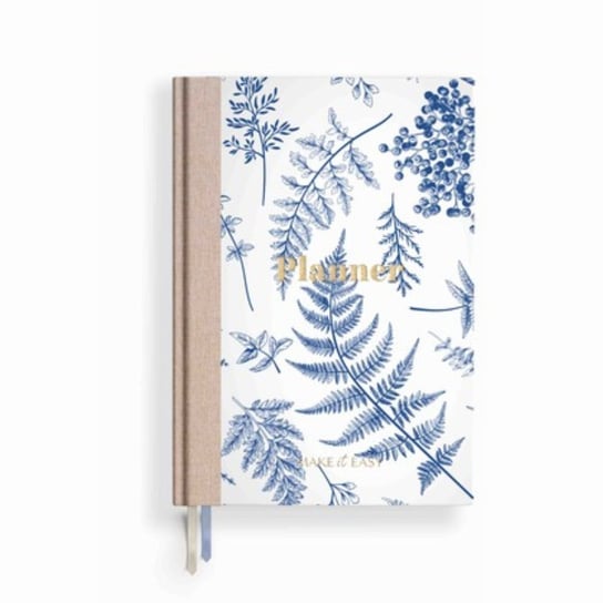 Kalendarz planer książkowy 2024 dzienny A5 Make it Easy Blue Flower Make it Easy