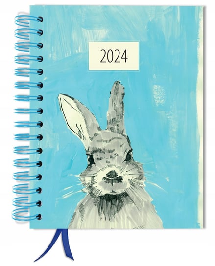Kalendarz planer książkowy 2024 dzienny A5 TaDaPlanner niebieski TADAPLANNER