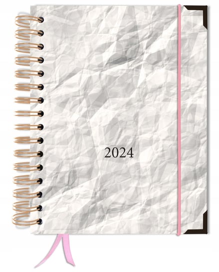 Kalendarz planer książkowy 2024 tygodniowy A5 TaDaPlanner szary TADAPLANNER