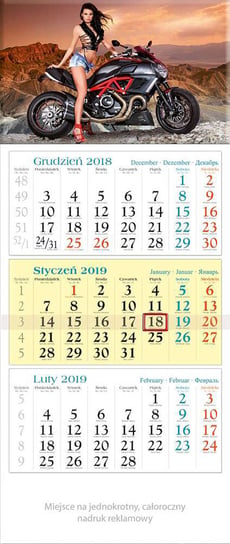 Kalendarz ścienny 2019, Motor Codex