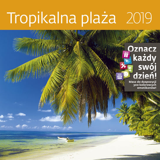 Kalendarz ścienny 2019, Tropikalna plaża Sztuka Rodzinna