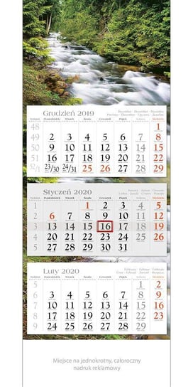 Kalendarz ścienny 2020, trójdzielny, Ruczaj Codex