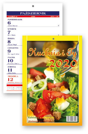 Kalendarz ścienny 2020, zdzierany z magnesem, Kuchnia i Ty Kastor