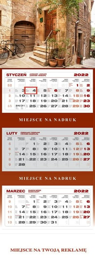 Kalendarz ścienny 2022, Toskania, trójdzielny WOKÓŁ NAS
