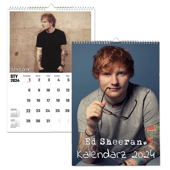 Kalendarz ścienny 2024 miesięczny A3 Propaganda Ed Sheeran Propaganda
