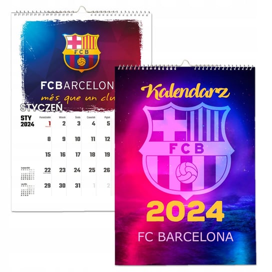 Kalendarz ścienny 2024 miesięczny A3 Propaganda FC Barcelona Propaganda