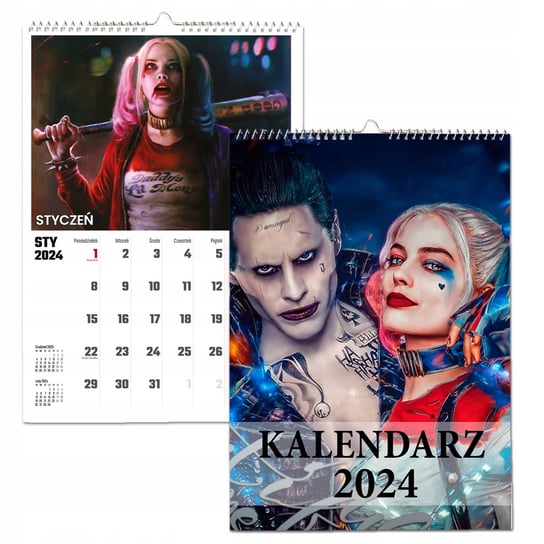 Kalendarz ścienny 2024 miesięczny A3 Propaganda Harley Quinn Propaganda