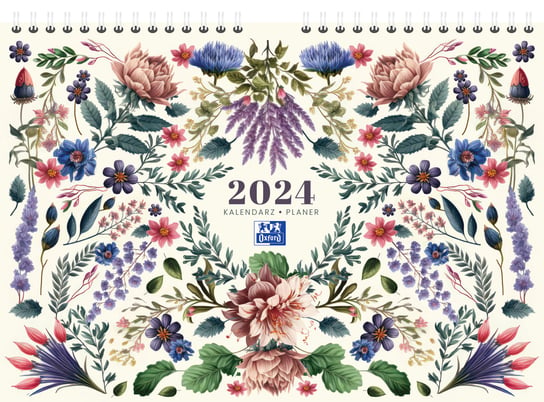 Kalendarz ścienny 2024 miesięczny A4 Oxford Flower Hamelin