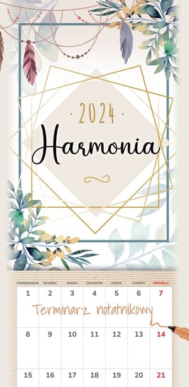 Kalendarz ścienny 2024 miesięczny Artsezon Harmonia Artsezon