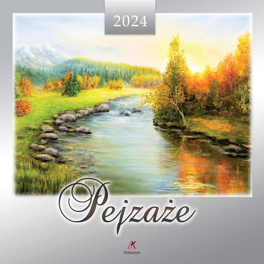 Kalendarz ścienny 2024 miesięczny Artsezon Pejzaże Artsezon