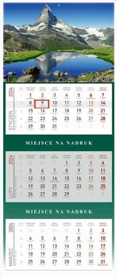 Kalendarz ścienny 2024 miesięczny Góry Inna marka