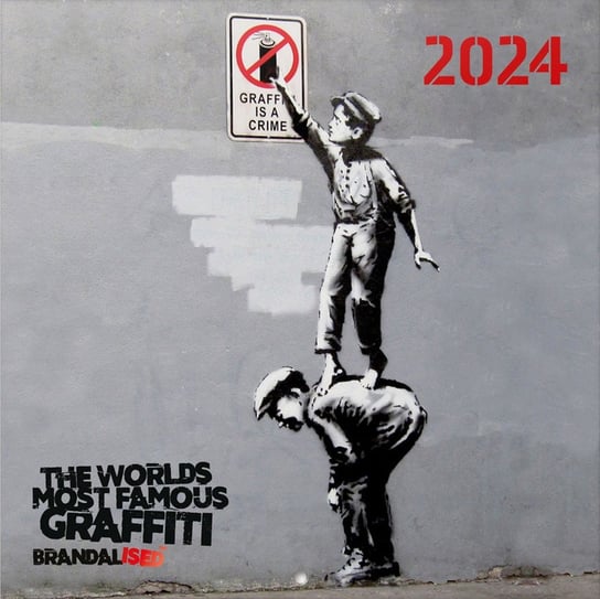 Kalendarz Ścienny 2024 Miesięczny Grupo Erik Banksy Street Art. Grupo