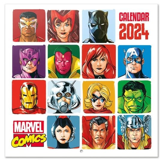Kalendarz ścienny 2024 miesięczny Grupo Erik Marvel Comics Grupo Erik