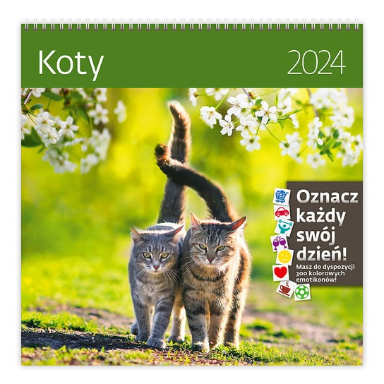 Kalendarz ścienny 2024 miesięczny Helma 365 Koty Helma 365