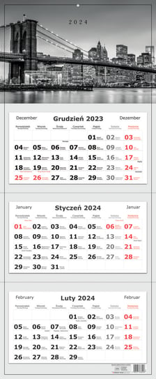 Kalendarz ścienny 2024 miesięczny Interdruk Miasto Interdruk