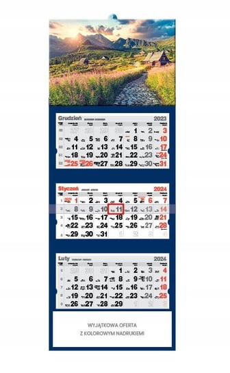 Kalendarz ścienny 2024 miesięczny JOTAN Hala Gąsienicowa Inna marka