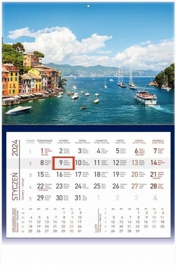 Kalendarz ścienny 2024 miesięczny Morze Inna marka