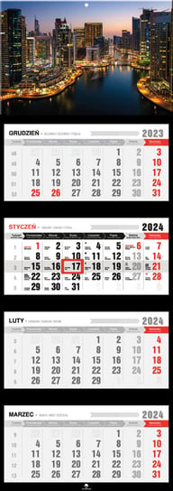 Kalendarz ścienny 2024 miesięczny Pan Kalendarzyk City Dubai Pan Kalendarzyk
