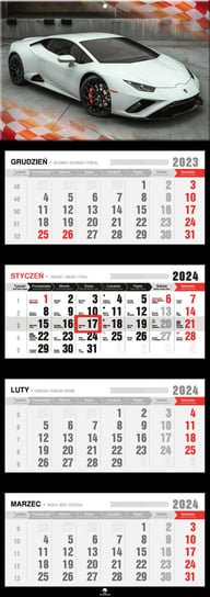 Kalendarz ścienny 2024 miesięczny Pan Kalendarzyk Lamborghini Pan Kalendarzyk