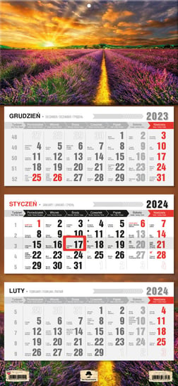 Kalendarz ścienny 2024 miesięczny Pan Kalendarzyk Lawenda Pan Kalendarzyk