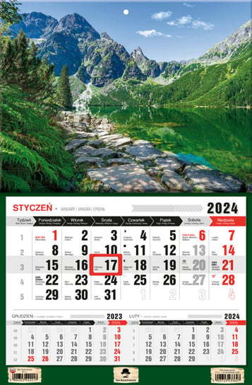 Kalendarz ścienny 2024 miesięczny Pan Kalendarzyk Morskie Oko Pan Kalendarzyk