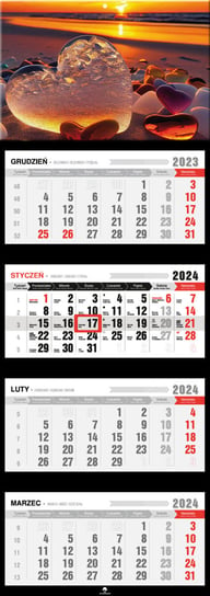 Kalendarz ścienny 2024 miesięczny Pan Kalendarzyk Plaża Pan Kalendarzyk
