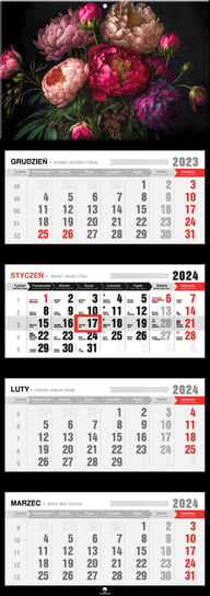 Kalendarz ścienny 2024 miesięczny Pan Kalendarzyk Premium Bukiet Pan Kalendarzyk