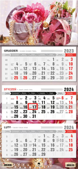 Kalendarz ścienny 2024 miesięczny Pan Kalendarzyk Róże Pan Kalendarzyk
