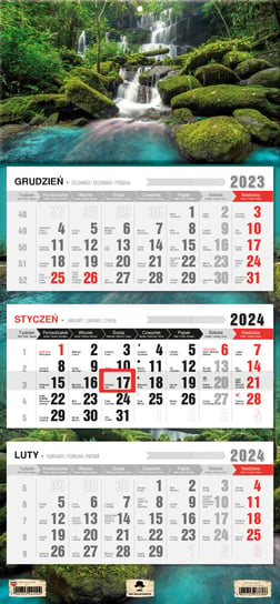Kalendarz ścienny 2024 miesięczny Pan Kalendarzyk Strumyk Pan Kalendarzyk