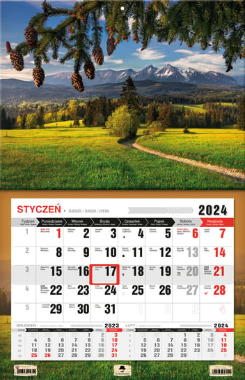Kalendarz ścienny 2024 miesięczny Pan Kalendarzyk Tatry Pan Kalendarzyk